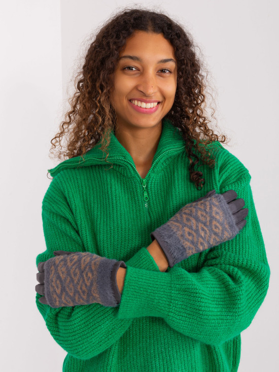 Stylish Dark Gray Gloves