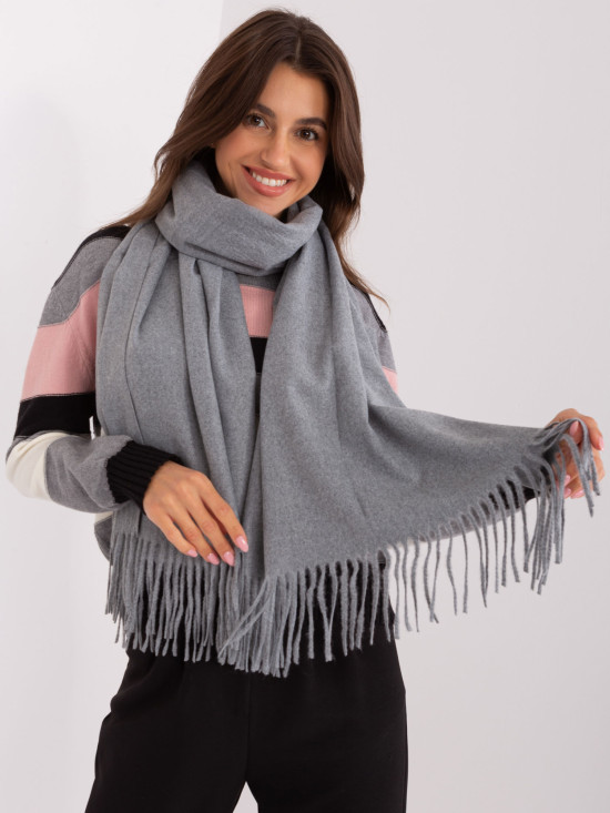 Dark Gray Solid Scarf