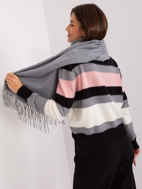 Dark Gray Solid Scarf