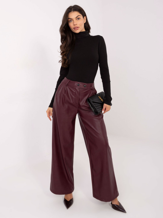 Black Ribbed Turtleneck Blouse