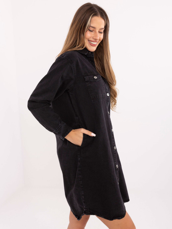 Simple Black Dress with Long Sleeves