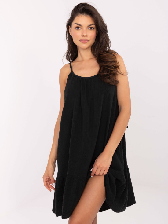 Black Summer Flared Dress