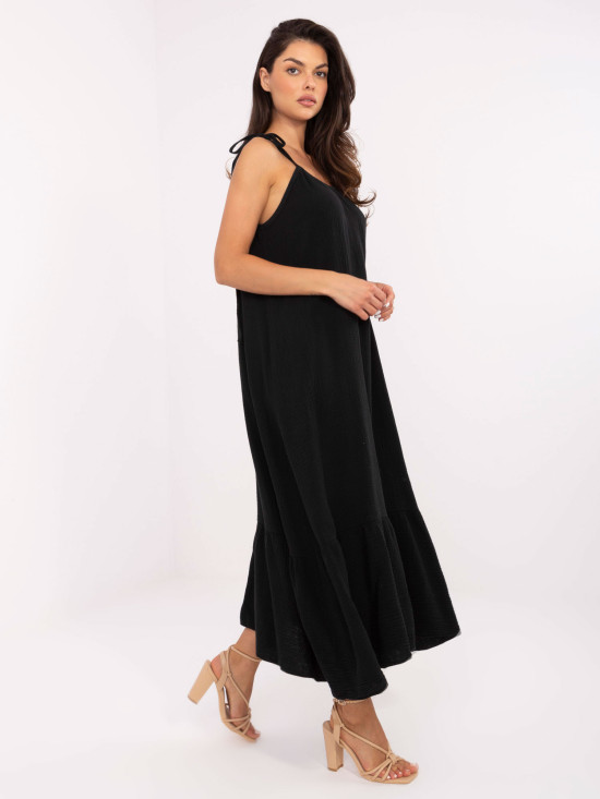 Summer Flared Dress in Black