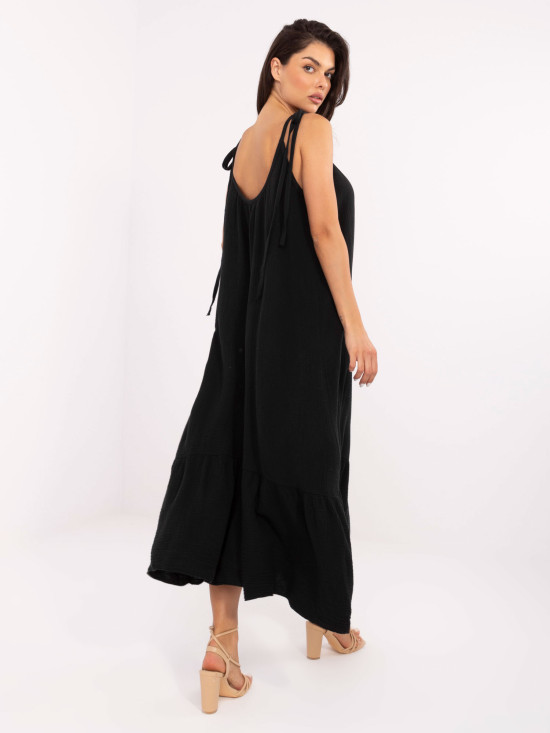 Summer Flared Dress in Black