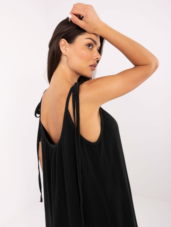 Summer Flared Dress in Black