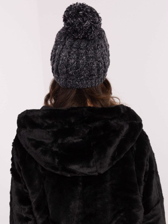 Elegant Black Beanie with Application