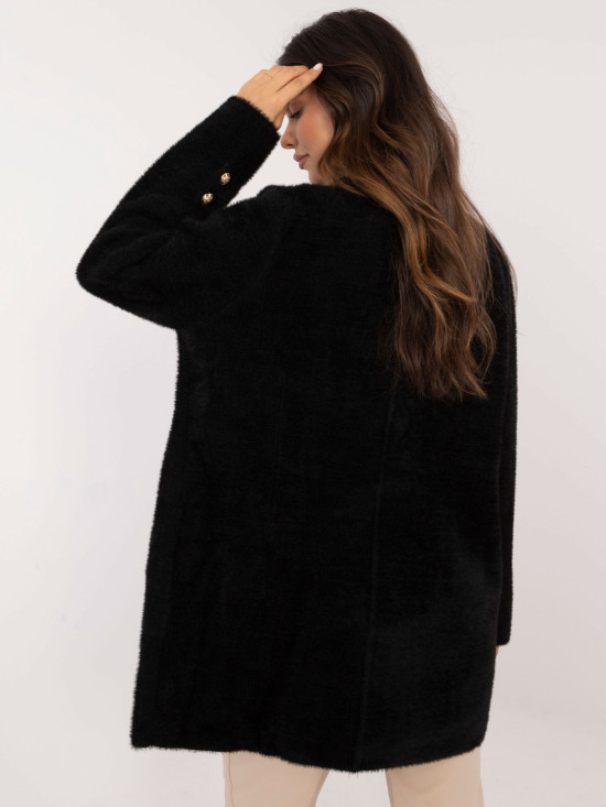 Elegant Black Alpaca Coat