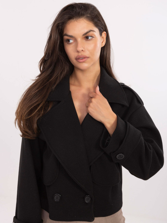 Elegant Black Transitional Coat