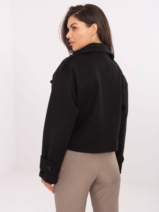 Elegant Black Transitional Coat