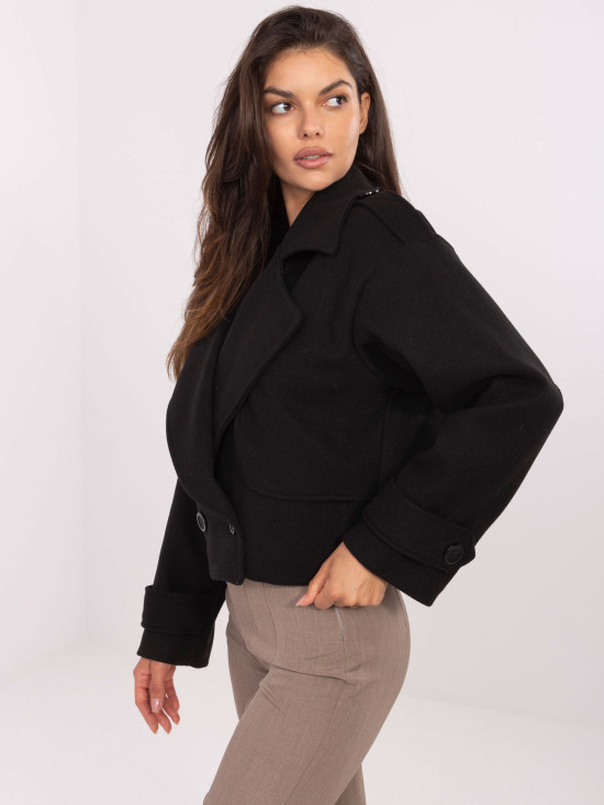 Elegant Black Transitional Coat