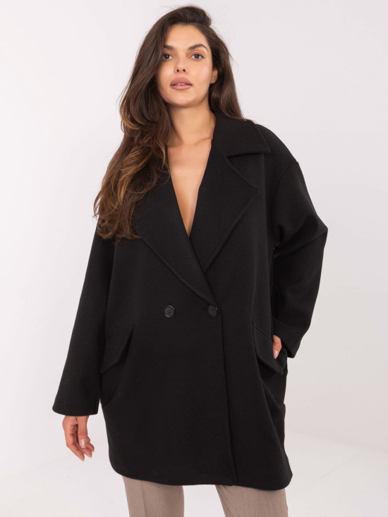 Elegant Black Transitional Coat