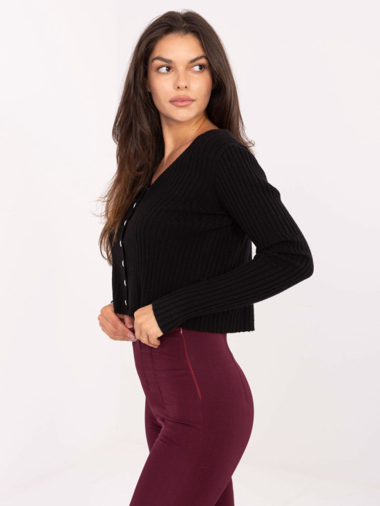 Elegant Black Sweater with V-Neck