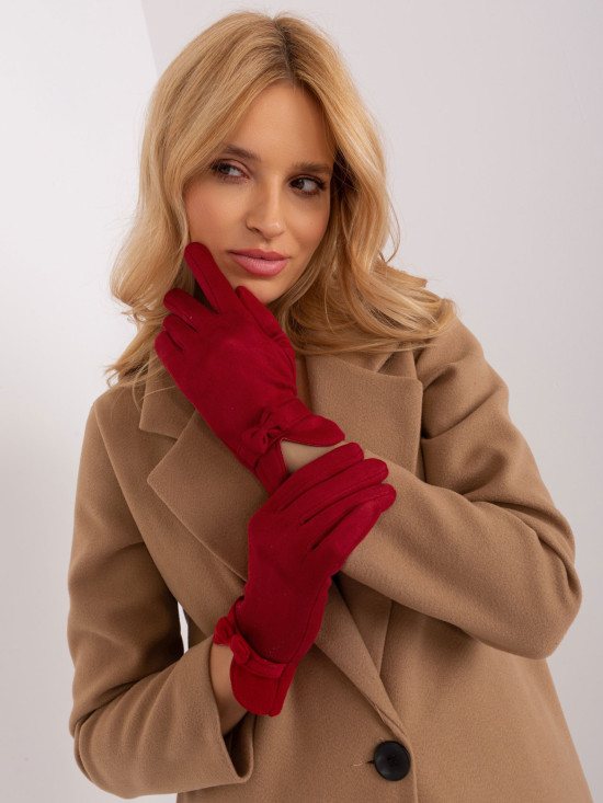 Stylish Red Gloves with Warm Lining