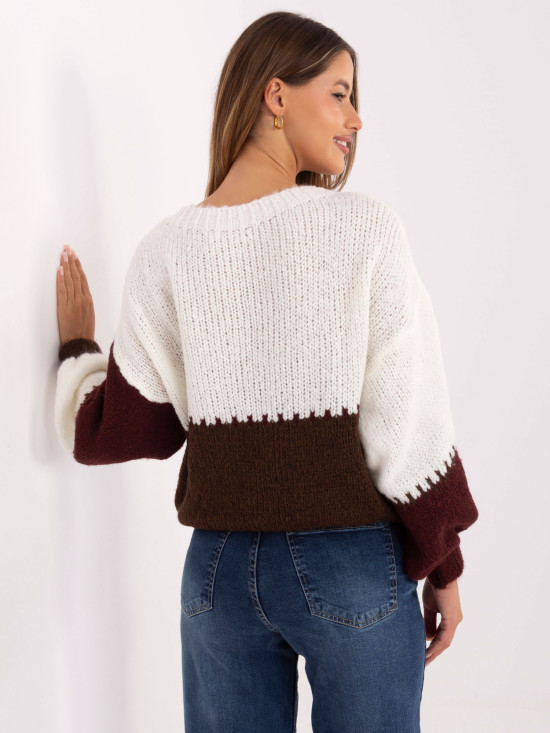 Striped Sweater in Burgundy