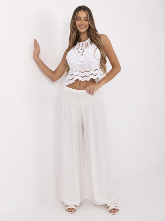 Elegant ecru Palazzo Pants