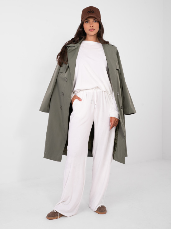 Women's ecru set with long sleeves and decorative details