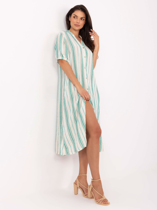Oversize Summer Dress with V Neckline