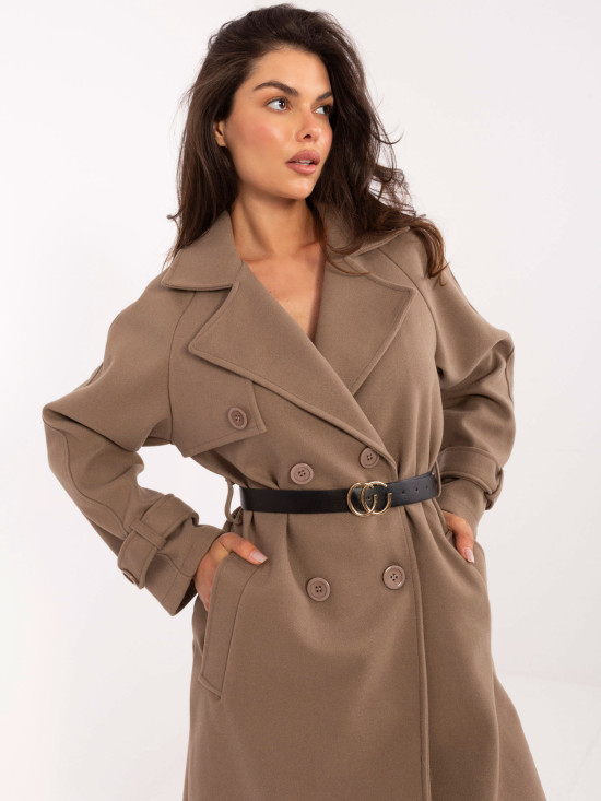 Elegant Transitional Coat in Beige