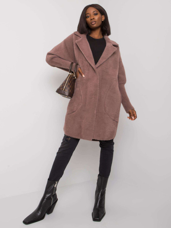 Purple Alpaca Fluffy Coat