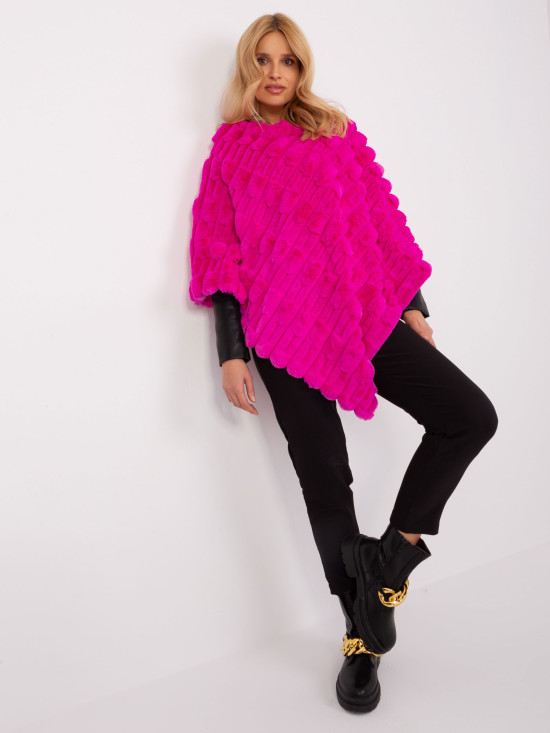 Fuchsia poncho with lining