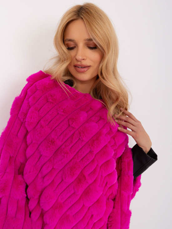 Fuchsia poncho with lining
