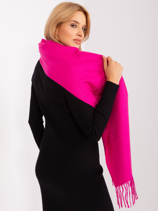Smooth Fuchsia Scarf Made of Soft Knit