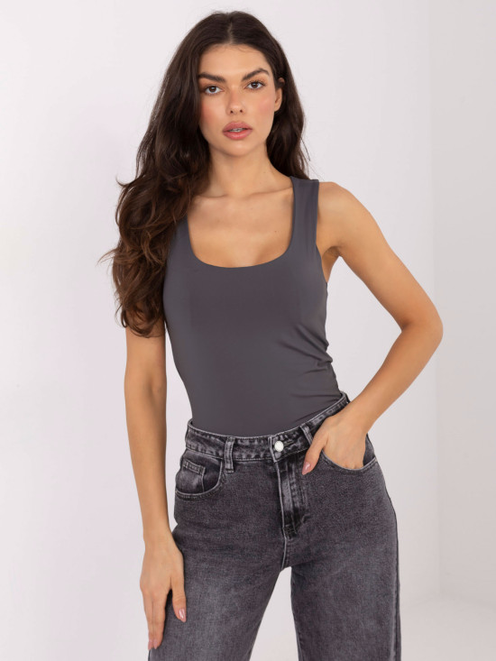 Graphite sleeveless smooth top
