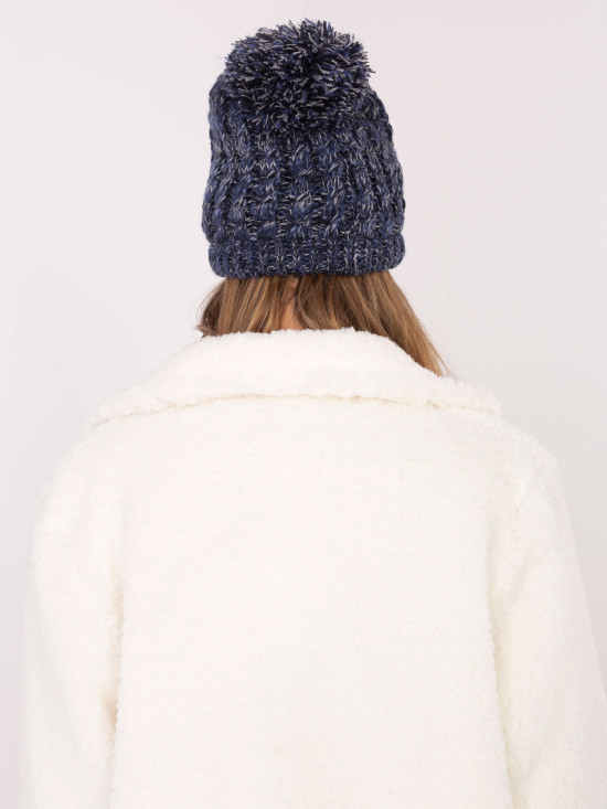 Elegant Blue Beanie with Application