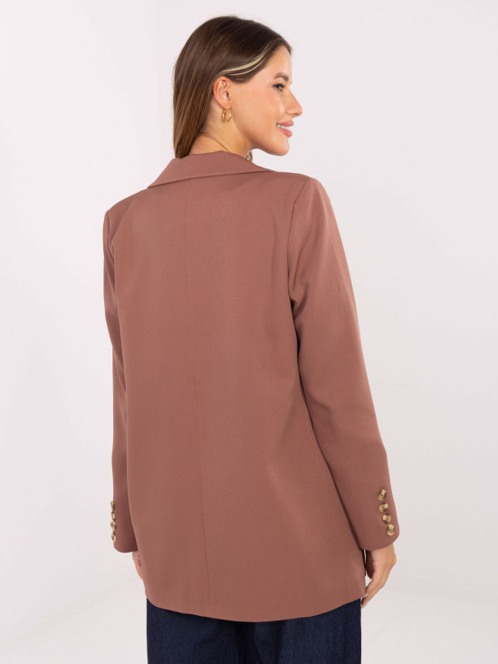 Elegant beige blazer with lining and pockets