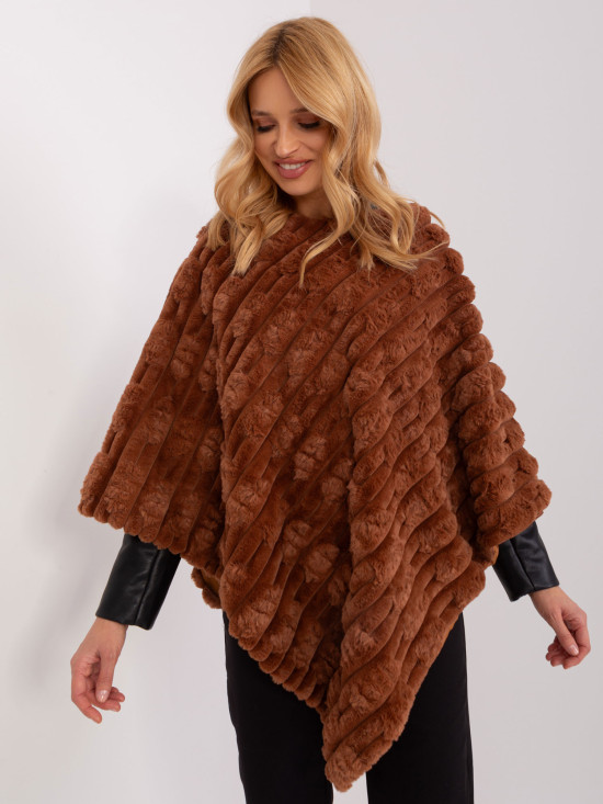 Stylish beige poncho with lining
