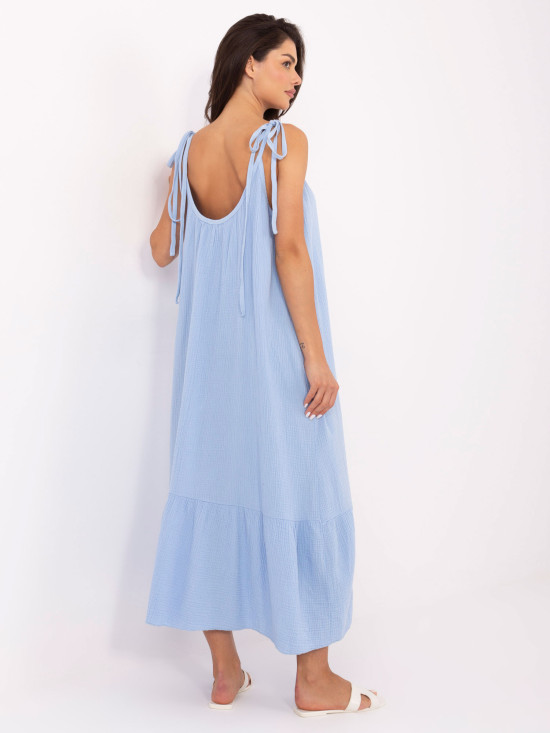 Flared Summer Dress in Light Blue