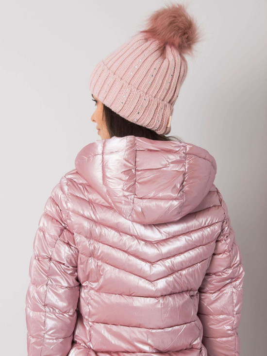 Light Pink Insulated Hat with Applications