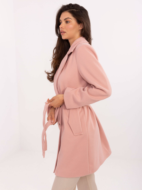 Elegant Transitional Coat in Light Pink