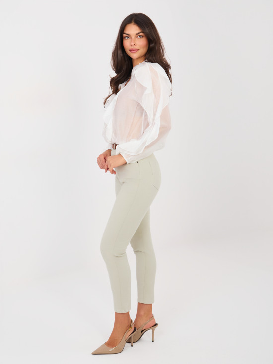 Light Grey Skinny Jeans with High Waist