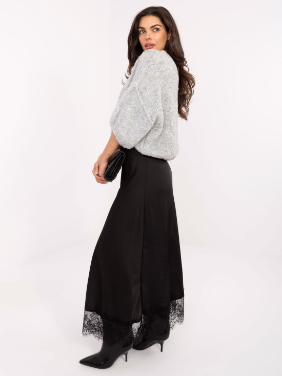 Elegant buttoned knit cardigan, light grey