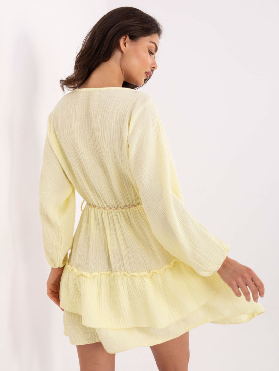 Flared Summer Dress in Bright Yellow
