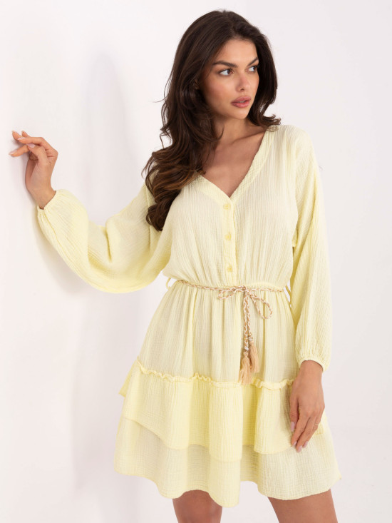 Flared Summer Dress in Bright Yellow
