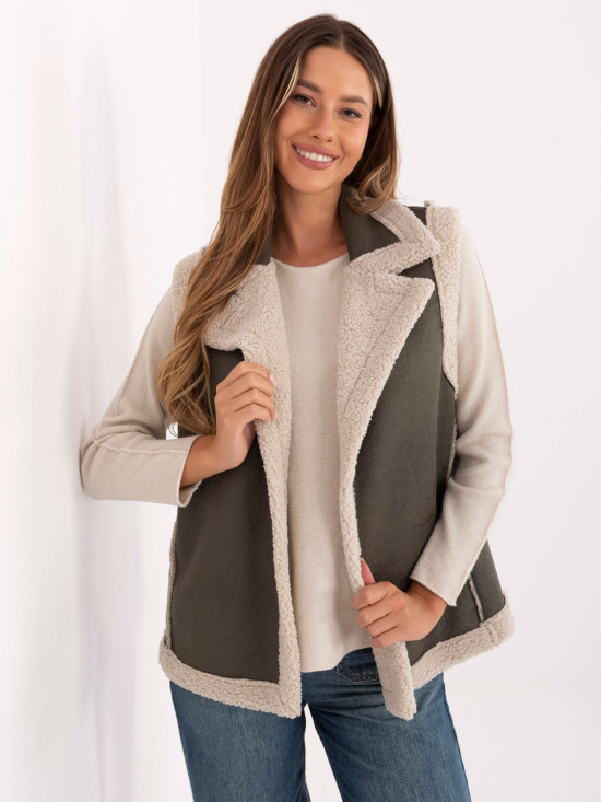 Stylish Khaki Sleeveless Vest