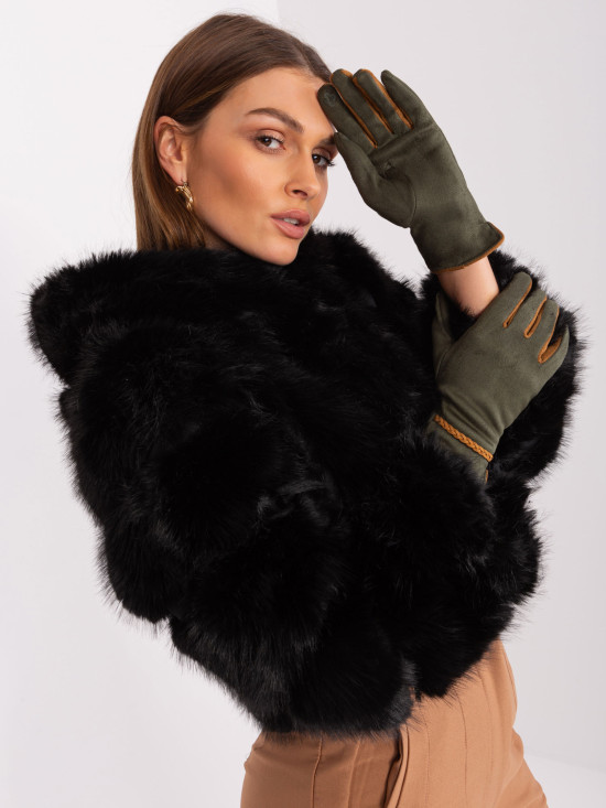 Smooth Khaki Women's Gloves