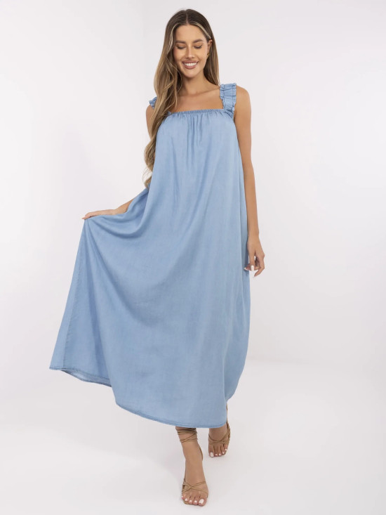 Oversize blue maxi dress