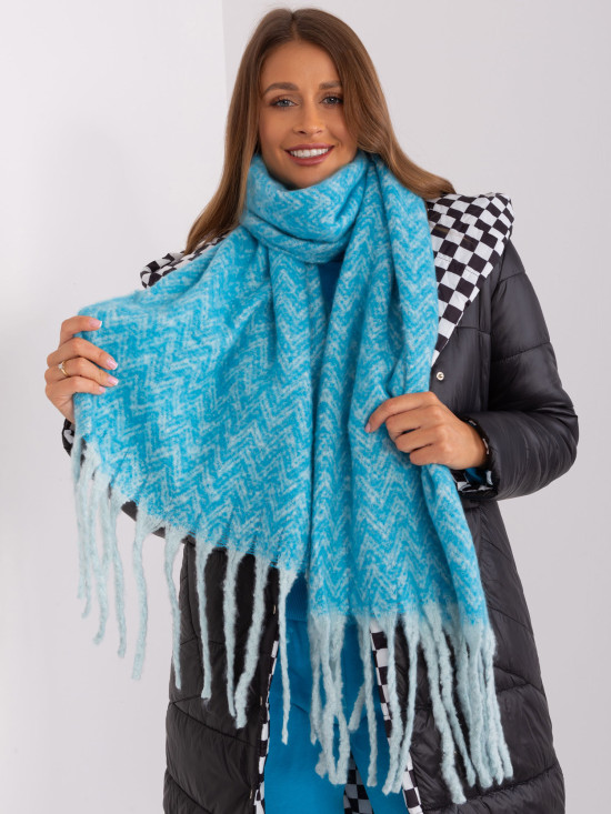 Blue Women's Knitted Scarf