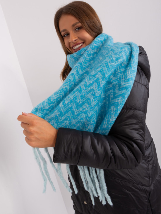 Blue Women's Knitted Scarf