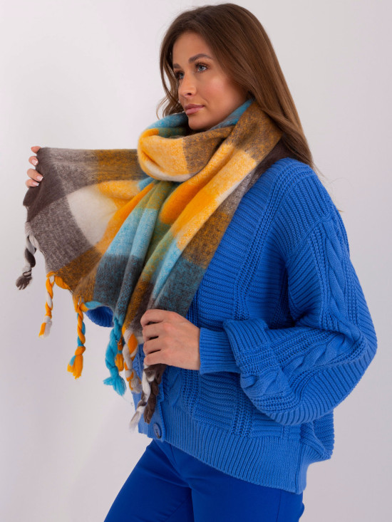 Brown Scarf with Fringes