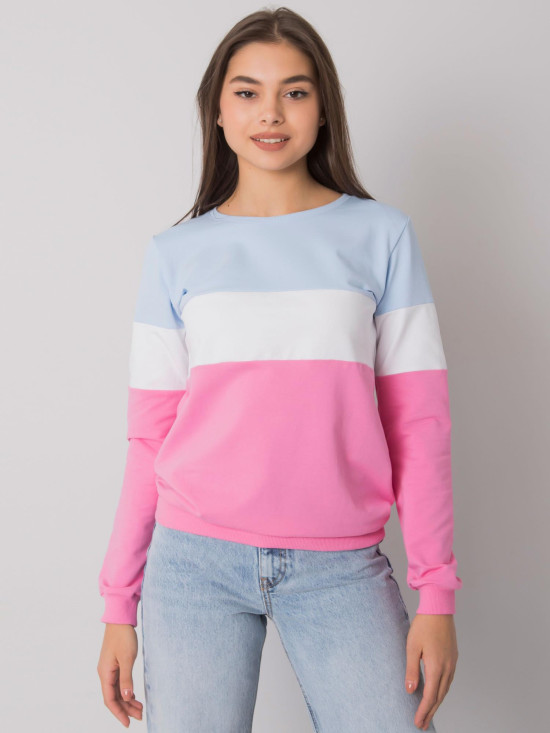 Pink and Blue Sweatshirt without Hood