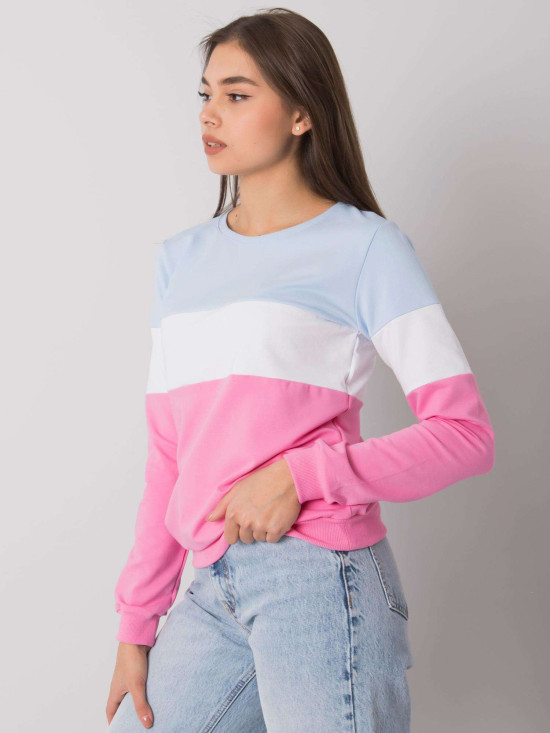 Pink and Blue Sweatshirt without Hood