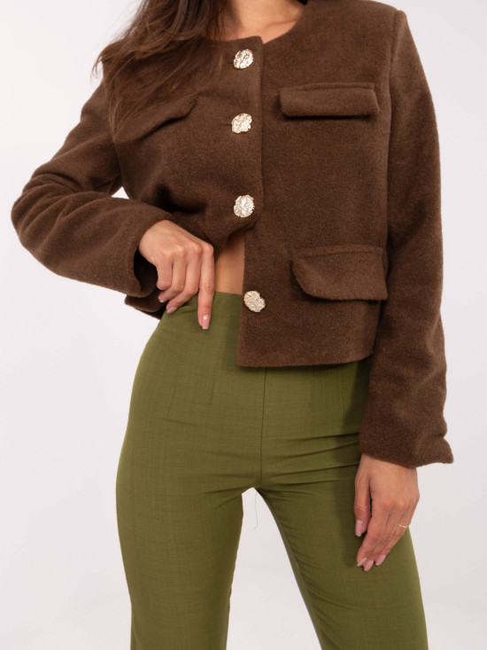 Elegant Trousers in Olive Green