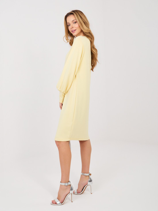 Light Yellow Comfortable Sweatshirt Dress