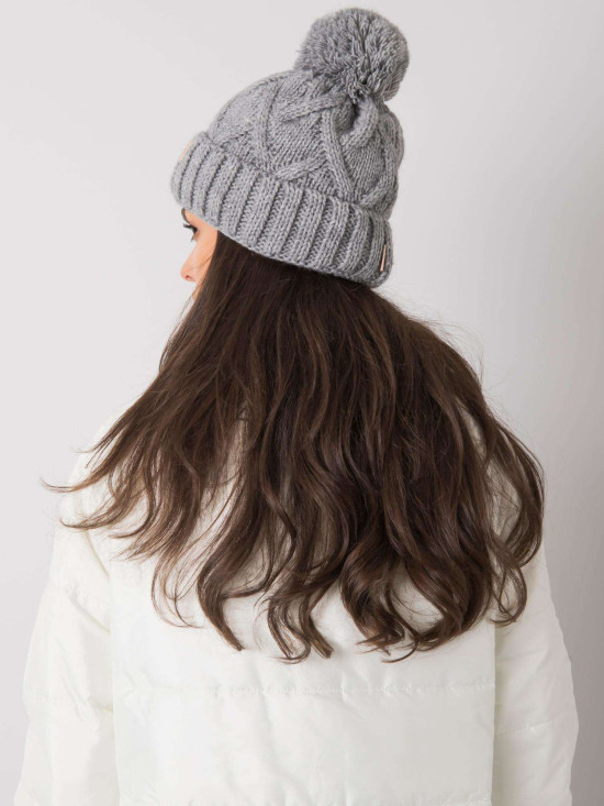 Gray Winter Hat with Lining