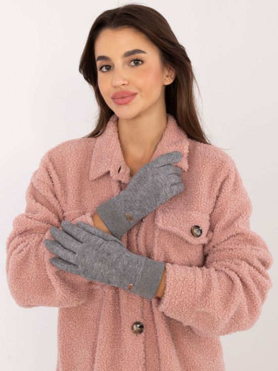 Gray Gloves with Warm Lining