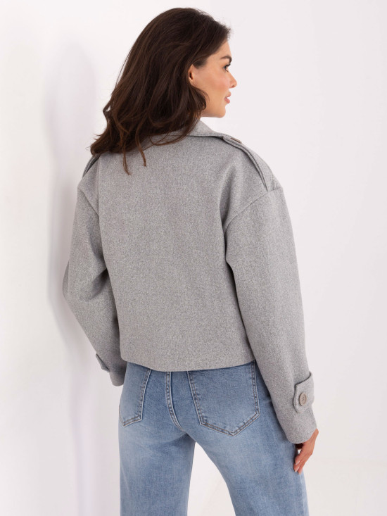 Elegant Transitional Coat in Gray